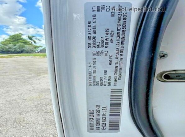 1C6RR7TT6MS521432 2021 RAM 1500 White 