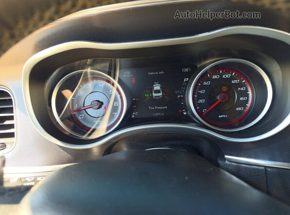 2C3CDXGJ8HH614086 2017 DODGE CHARGER Black Вид щитка приладів