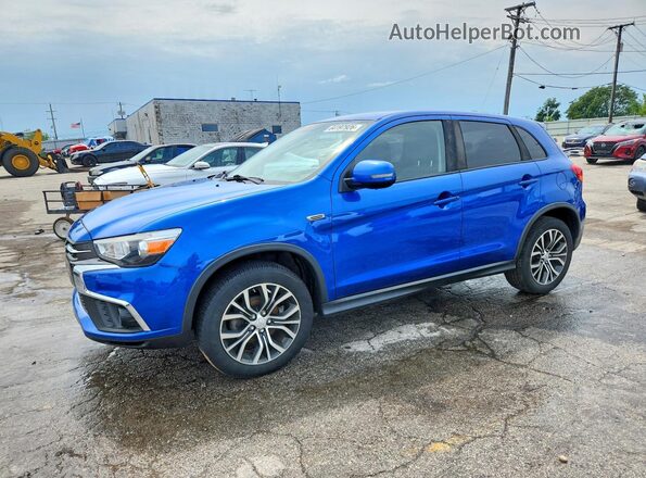 JA4AR3AU0KU018985 2019 MITSUBISHI OUTLANDER Blue უკანა მარცხენა
