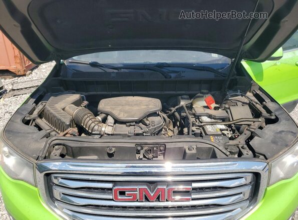 1GKKNNLS7HZ173417 2017 GMC ACADIA Green VIN კოდის სტიკერის ხედი