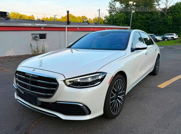 W1K6G7GB6MA045696 2021 MERCEDES-BENZ S Белый Задняя левая четверть
