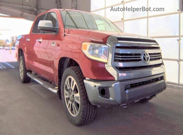 5TFAW5F1XGX566507 2016 TOYOTA TUNDRA Red Задня ліва чверть