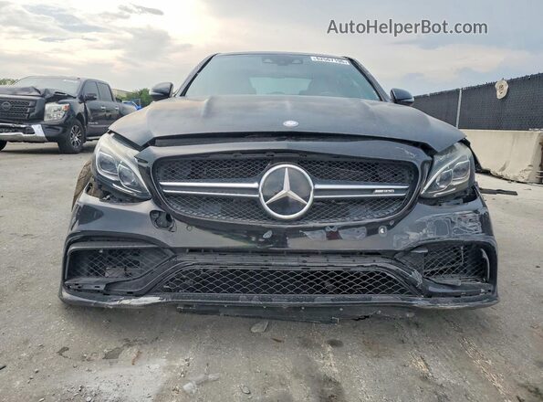 55SWF8HB1GU102365 2016 MERCEDES-BENZ C Black Widok z tyłu