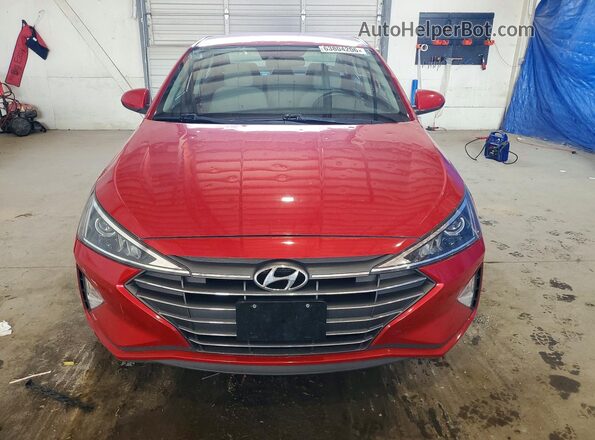 5NPD84LFXLH556163 2020 HYUNDAI ELANTRA Red Rear view