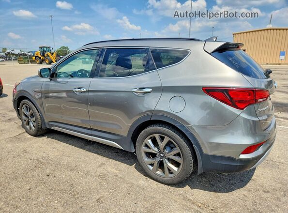 5XYZWDLA5JG506873 2018 HYUNDAI SANTA FE Gray Rear right