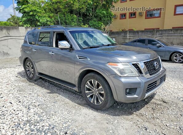 JN8AY2ND2H9000839 2017 NISSAN ARMADA Gray Widok z przodu
