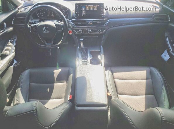 1HGCV1F35JA119293 2018 HONDA ACCORD White Vista del cuadro de instrumentos