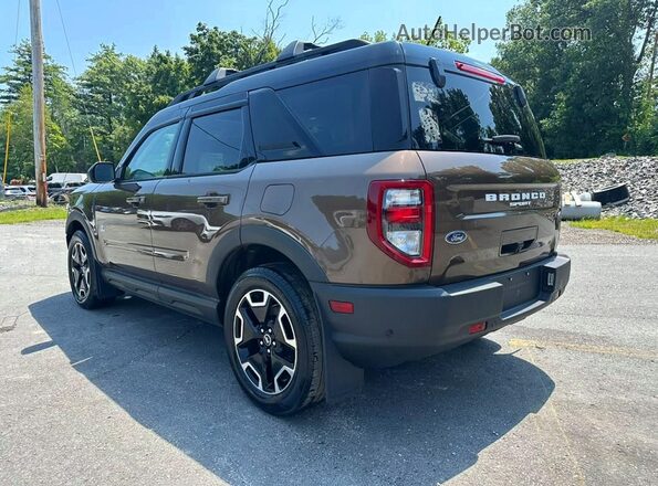 3FMCR9C65NRE00159 2022 FORD BRONCO Коричневый Задняя правая четверть