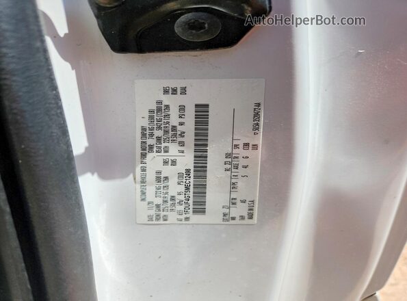 1FDUF4GT5MEC12498 2021 FORD F450 White VIN კოდის სტიკერის ხედი