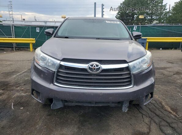 5TDZARFH3GS021163 2016 TOYOTA HIGHLANDER Gray Հետևի տեսք