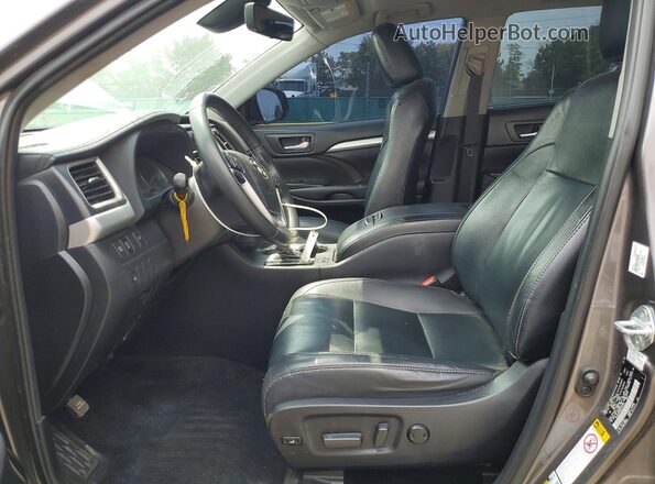 5TDJZRFH1KS713176 2019 TOYOTA HIGHLANDER Gray წინა პანელის ხედი