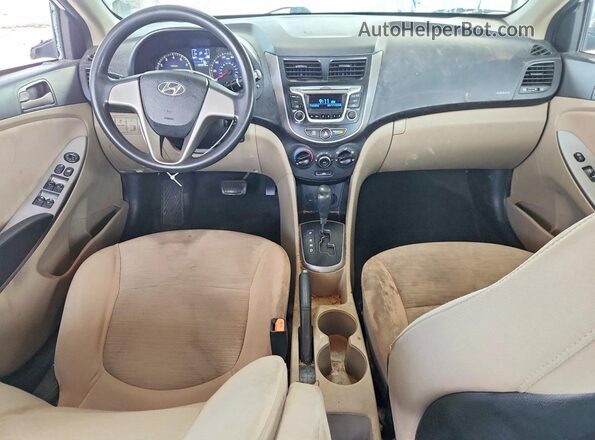 KMHCT4AE1GU165477 2016 HYUNDAI ACCENT White Instrument cluster view