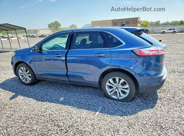 2FMPK4K91KBB10628 2019 FORD EDGE Blue Հետևի աջ