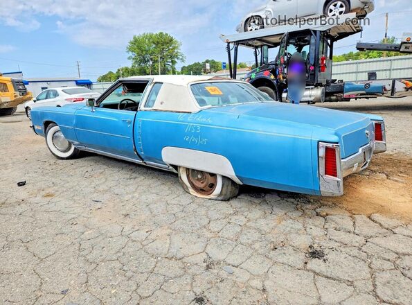 6L47520421187 1972 CADILLAC ELDORADO Blue უკანა მარჯვენა