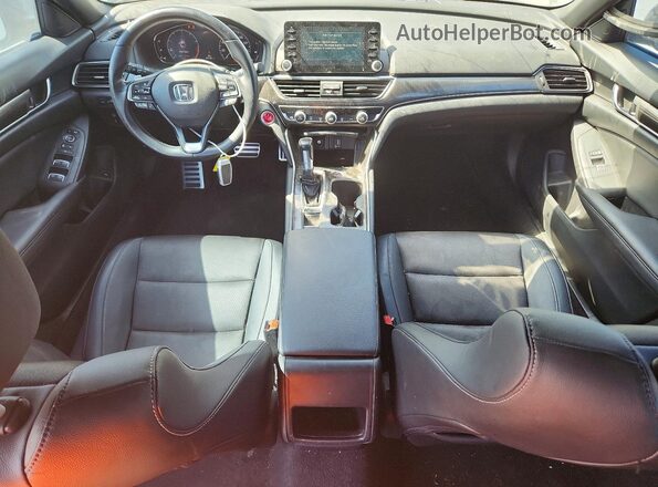 1HGCV1F38KA045501 2019 HONDA ACCORD Black Widok zestawu wskaźników