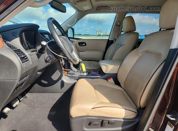JN8AY2ND5JX002666 2018 NISSAN ARMADA Burgundy Առջևի վահանակի տեսք