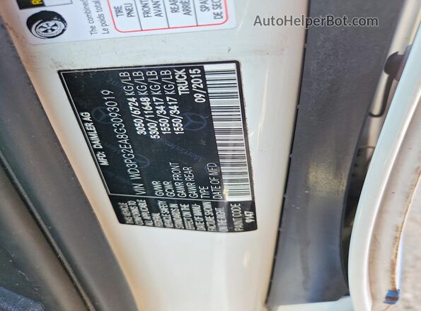 WD3PG2EA8G3093019 2016 MERCEDES-BENZ METRIS White 