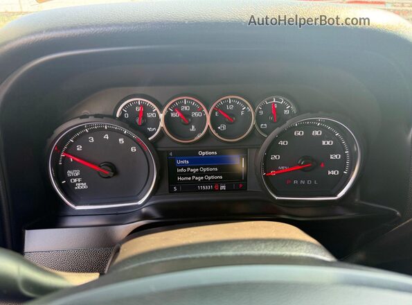 3GCUYEED9LG422061 2020 CHEVROLET SILVERADO Black Vista del cuadro de instrumentos