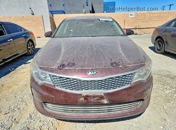 5XXGU4L33GG091354 2016 KIA OPTIMA Burgundy Rear view