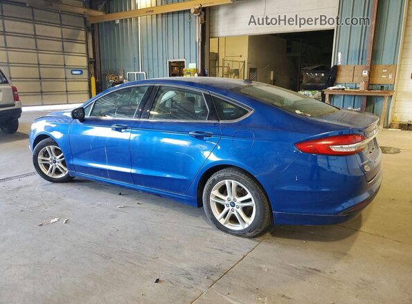 3FA6P0HD8JR223438 2018 FORD FUSION Blue Tył prawy