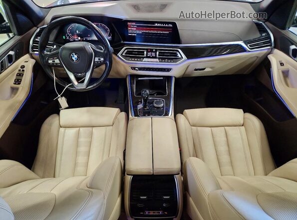 5UXCR6C52KLK87662 2019 BMW X5 Blue ხელსაწყოთა პანელის ხედი
