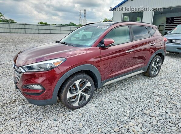 KM8J3CA23JU608937 2018 HYUNDAI TUCSON Burgundy Задня ліва чверть