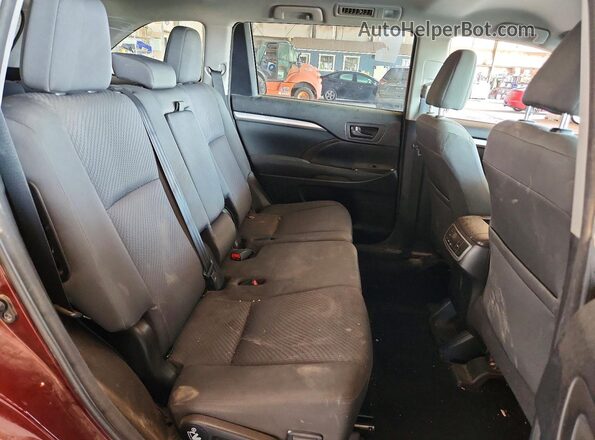 5TDBZRFH7HS467148 2017 TOYOTA HIGHLANDER Burgundy Vista del compartimento del motor