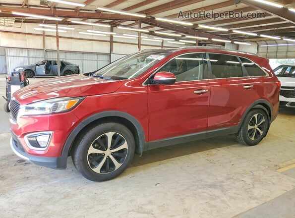 5XYPH4A18GG116413 2016 KIA SORENTO Red Rear left