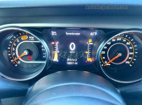 1C4HJXDN8LW245452 2020 JEEP WRANGLER Gray Вид щитка приладів