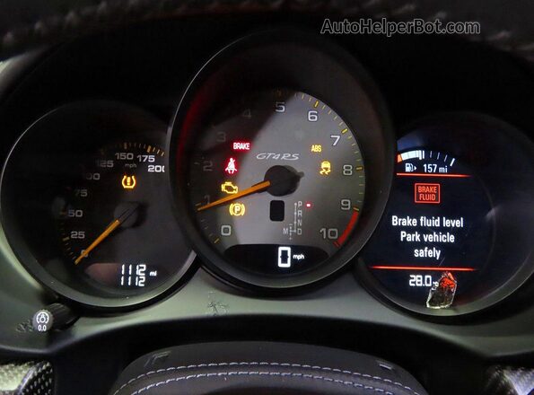 WP0AE2A89SK272107 2025 PORSCHE CAYMAN Красный Вид щитка приборов