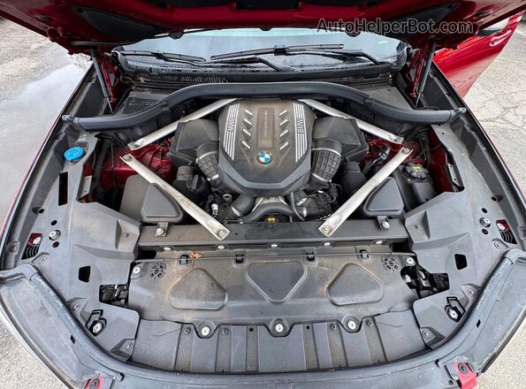 5UXCY8C09M9E51267 2021 BMW X6 Burgundy Առջևի վահանակի տեսք