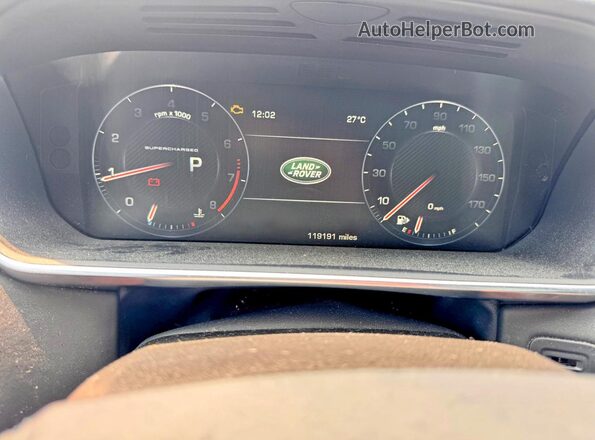 SALGS2EF5GA296356 2016 LAND ROVER RANGE ROVER Серый Вид щитка приборов