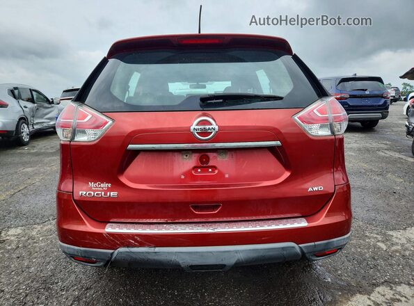 KNMAT2MV1GP717537 2016 NISSAN ROGUE Красный Вид салона спереди