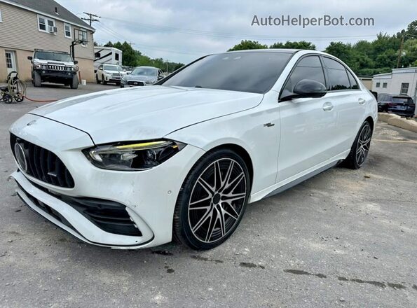 W1KAF8HB9SR253619 2025 MERCEDES-BENZ C White Задня ліва чверть