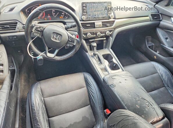 1HGCV1F30JA048293 2018 HONDA ACCORD Черный Вид щитка приборов
