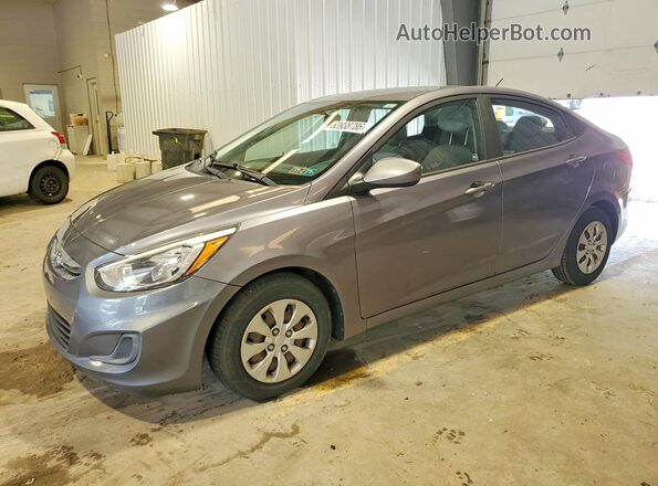 KMHCT4AE7GU122486 2016 HYUNDAI ACCENT Gray Trasero izquierdo