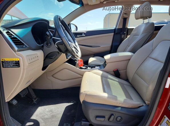 KM8J33A23JU790607 2018 HYUNDAI TUCSON Red Dashboard view