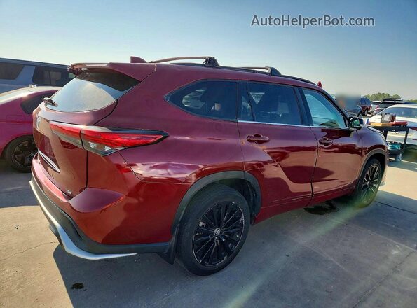 5TDKDRAH5PS513810 2023 TOYOTA HIGHLANDER Красный Передняя правая четверть