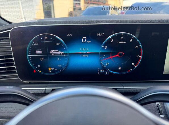 4JGFB4KB1LA052760 2020 MERCEDES-BENZ GLE Синий Вид панели приборов