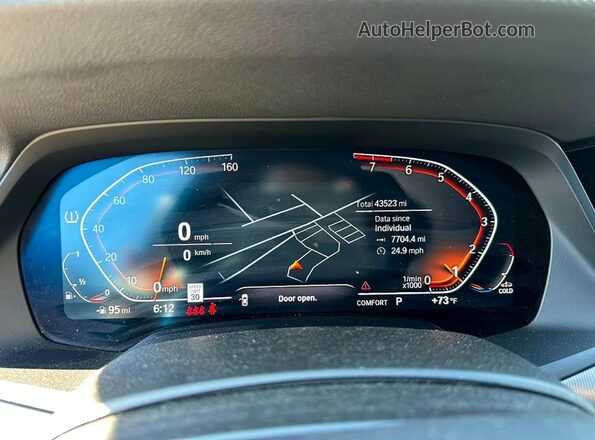 5UXCR6C03P9R91541 2023 BMW X5 Black Вид щитка приладів