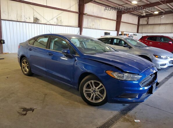 3FA6P0HD8JR223438 2018 FORD FUSION Blue Widok z przodu