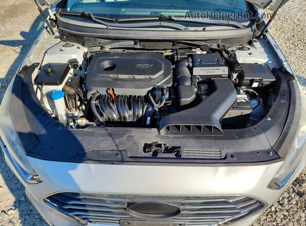 5NPE34AF5JH606485 2018 HYUNDAI SONATA Silver Engine compartment view