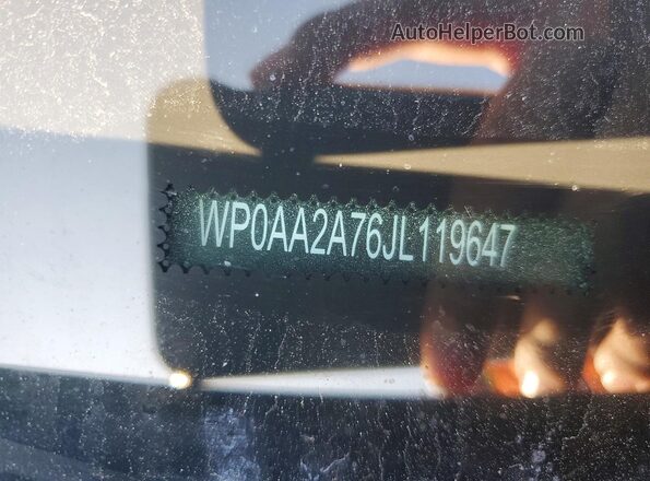 WP0AA2A76JL119647 2018 PORSCHE PANAMERA Black Вид наклейки з VIN-кодом