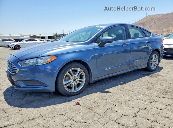3FA6P0HD4JR167403 2018 FORD FUSION Blue Tył lewy
