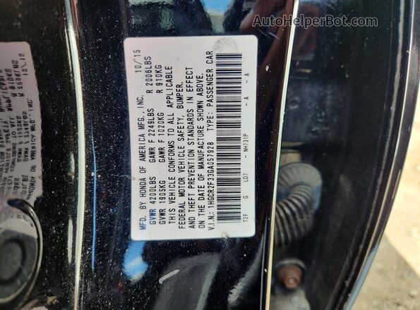 1HGCR2F33GA057928 2016 HONDA ACCORD Black Widok naklejki z numerem VIN