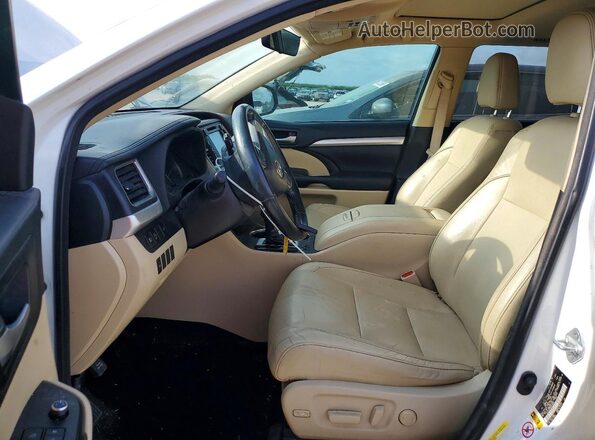 5TDJZRFH0HS416912 2017 TOYOTA HIGHLANDER White წინა პანელის ხედი