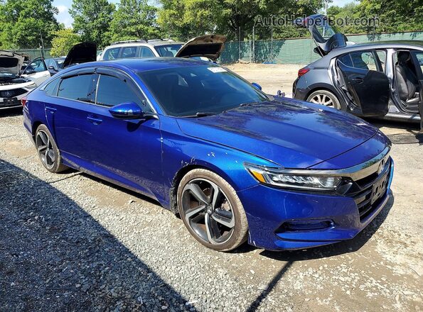 1HGCV1F38KA037012 2019 HONDA ACCORD Blue Widok z przodu