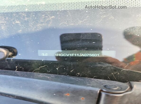 1HGCV1F11JA075601 2018 HONDA ACCORD Brown VIN კოდის სტიკერის ხედი