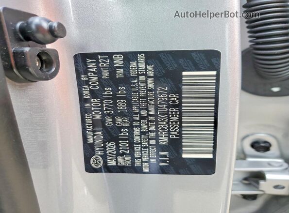 KMHRC8A3XTU479672 2026 HYUNDAI VENUE Silver Widok wnętrza 360 stopni