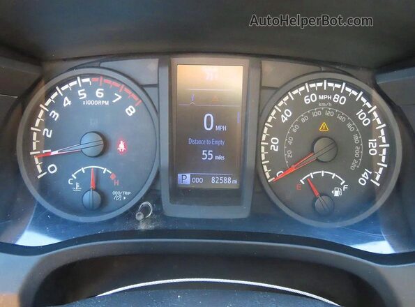 5TFRX5GNXKX158874 2019 TOYOTA TACOMA Gray Instrument cluster view